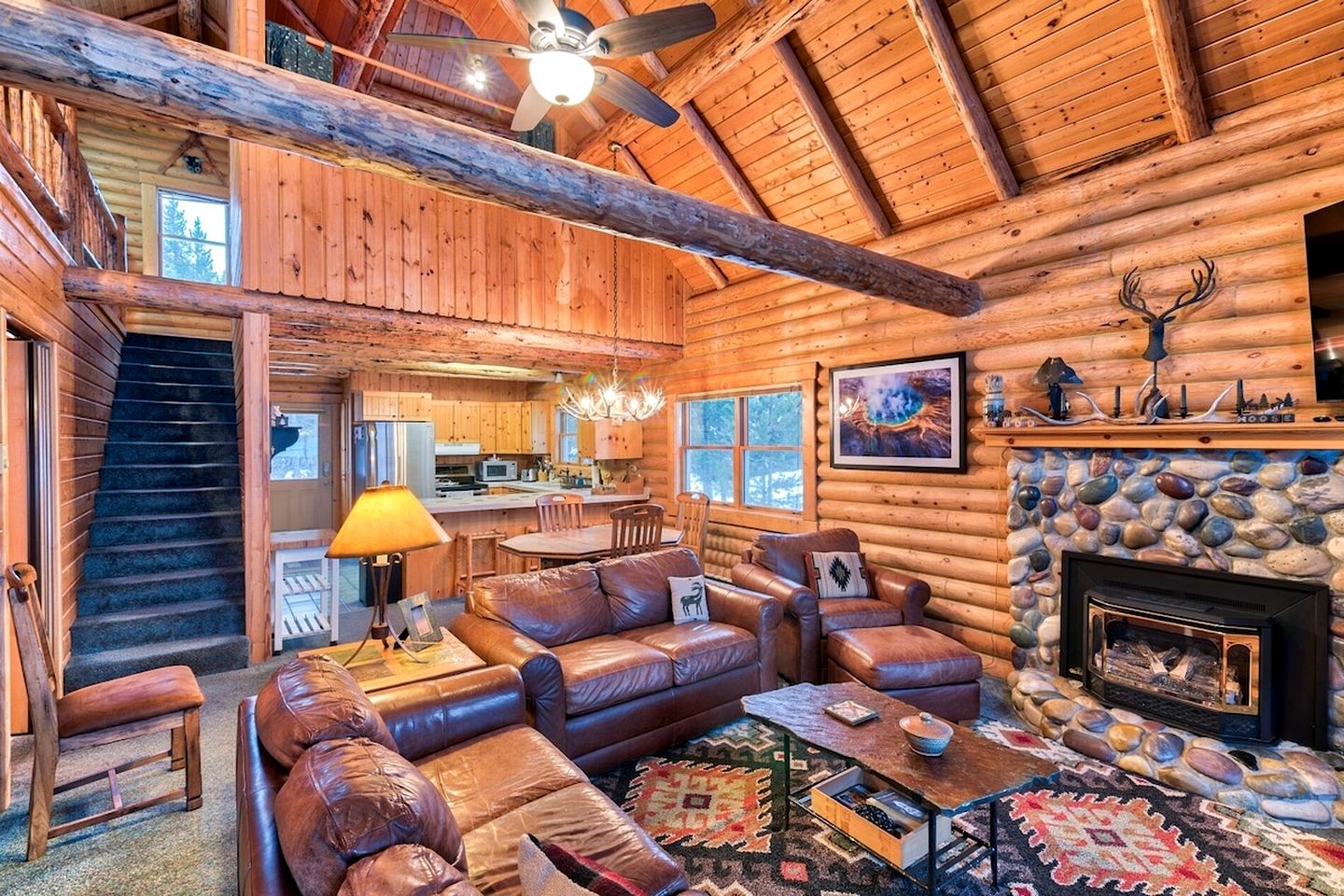Spacious Log Cabin Retreat with Game Room & Hot Tub Near Island Park, Idaho