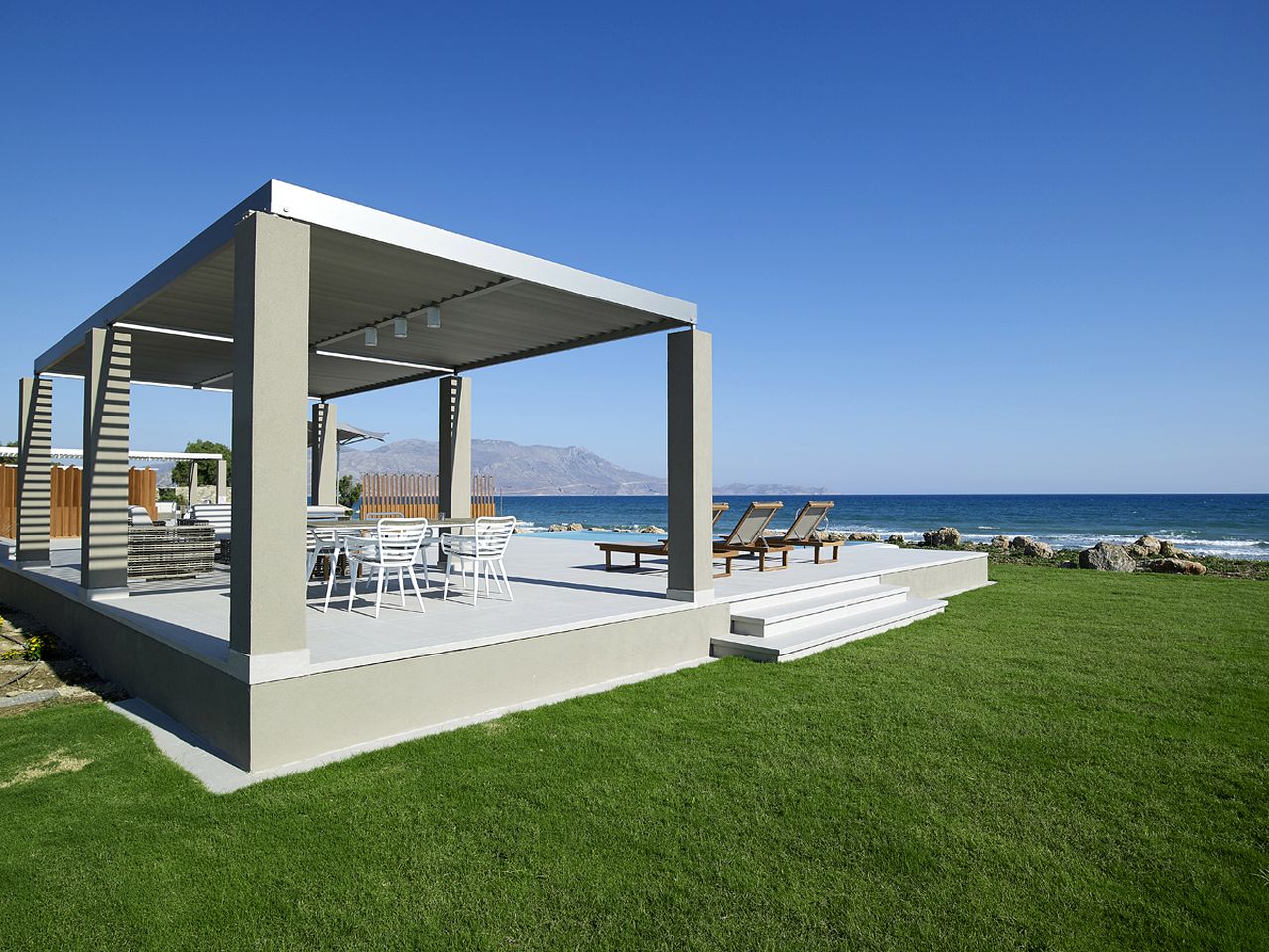 Beachfront Villa with an Infinity Pool for a Greek Getaway in Kissamos, Crete