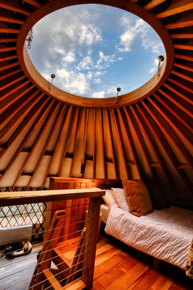 Scenic Woodland Yurt with Stargazing Dome & Firepit near Carson, Washington