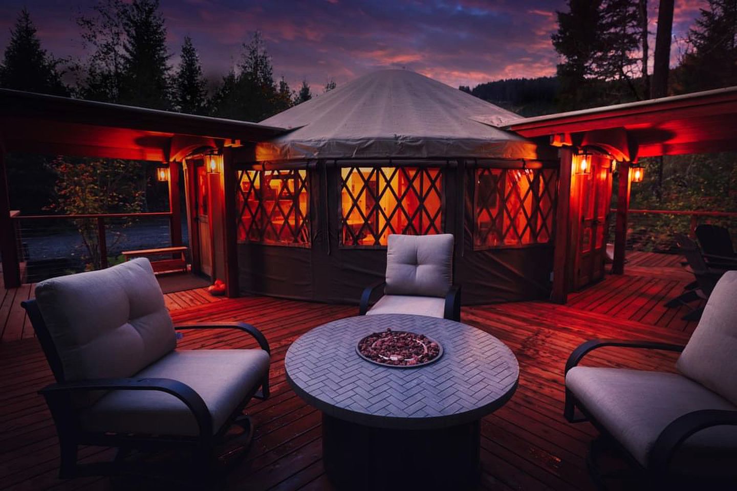 Yurts (United States of America, Carson, Washington)