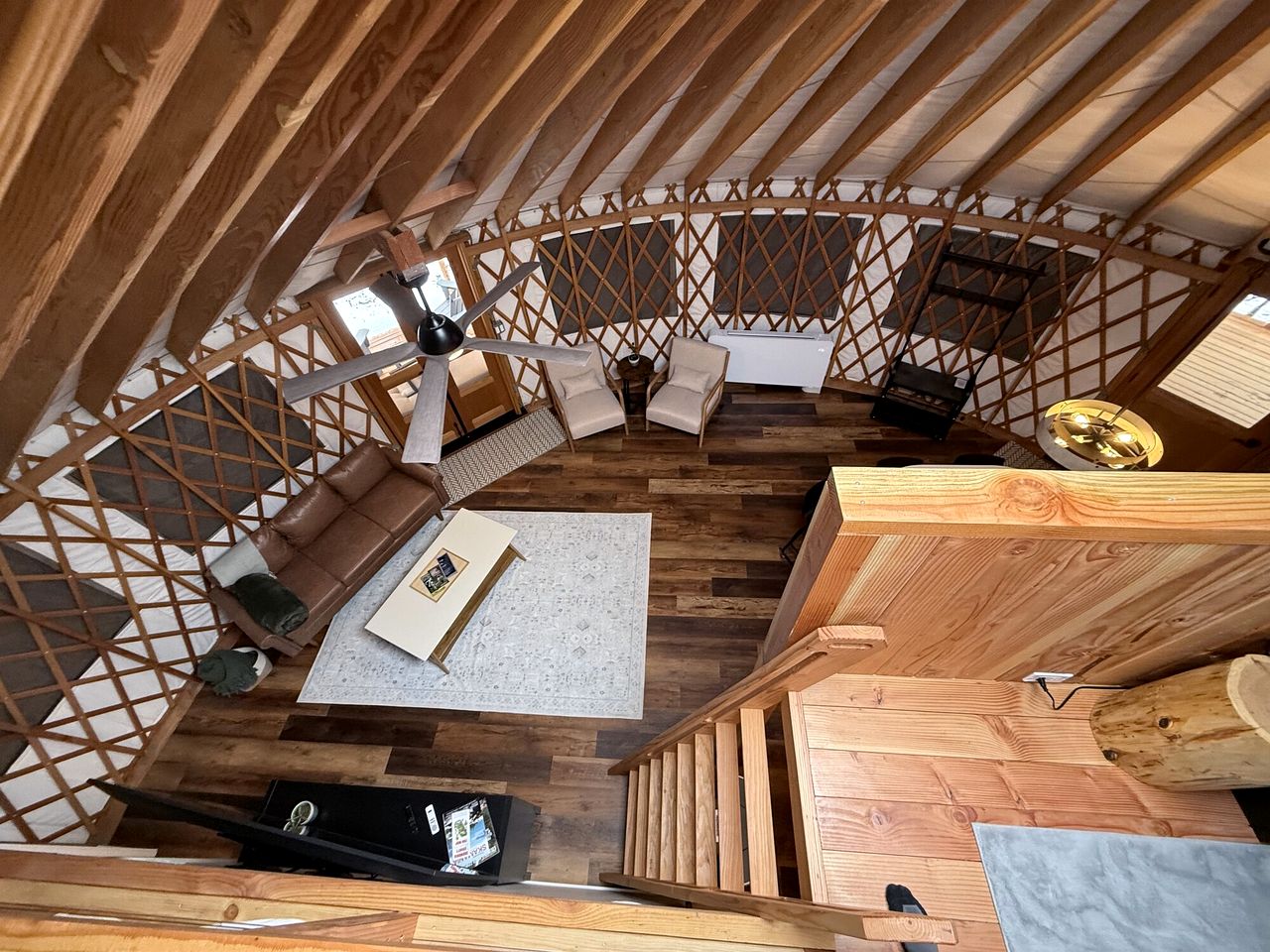 Luxurious Creekside Yurt with Stargazing Dome & Firepit near Carson, Washington