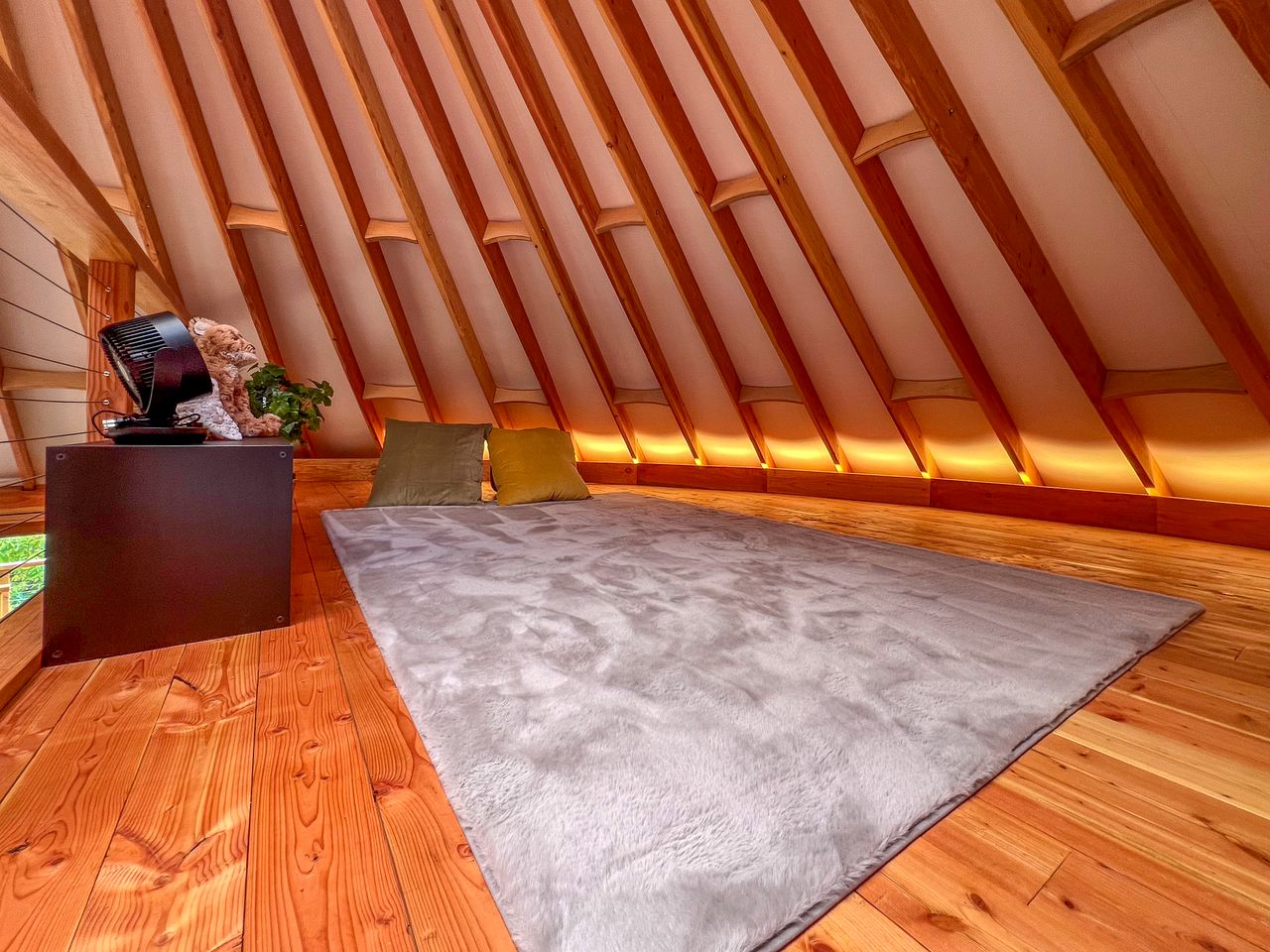 Modern Forest Yurt with Firepit & Skylit Dome near Carson, Washington