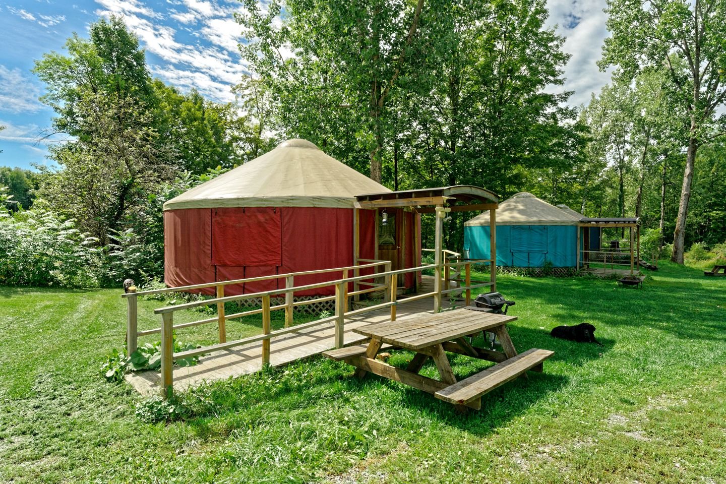 Colorful Upstate New York Yurt Rental on a Farm