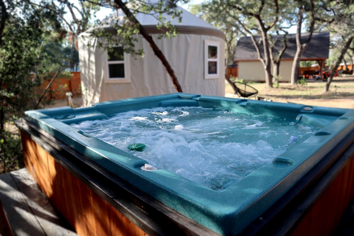 Colorful and Fully Equipped Yurt by Lake Travis For an Unforgettable Lakeway Glamping Escape, Texas