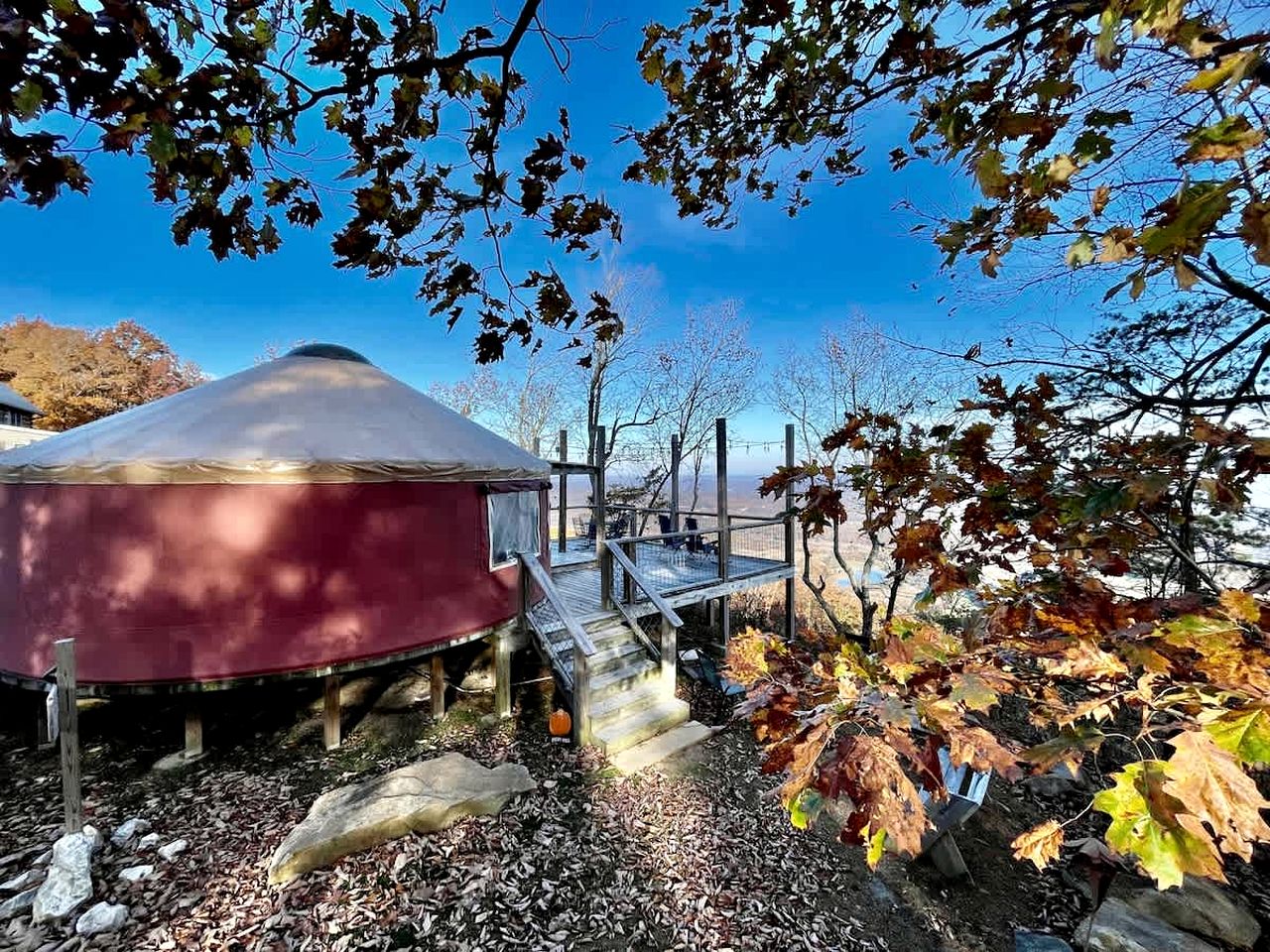 Mountaintop Luxury Yurt Rental for Georgia Glamping