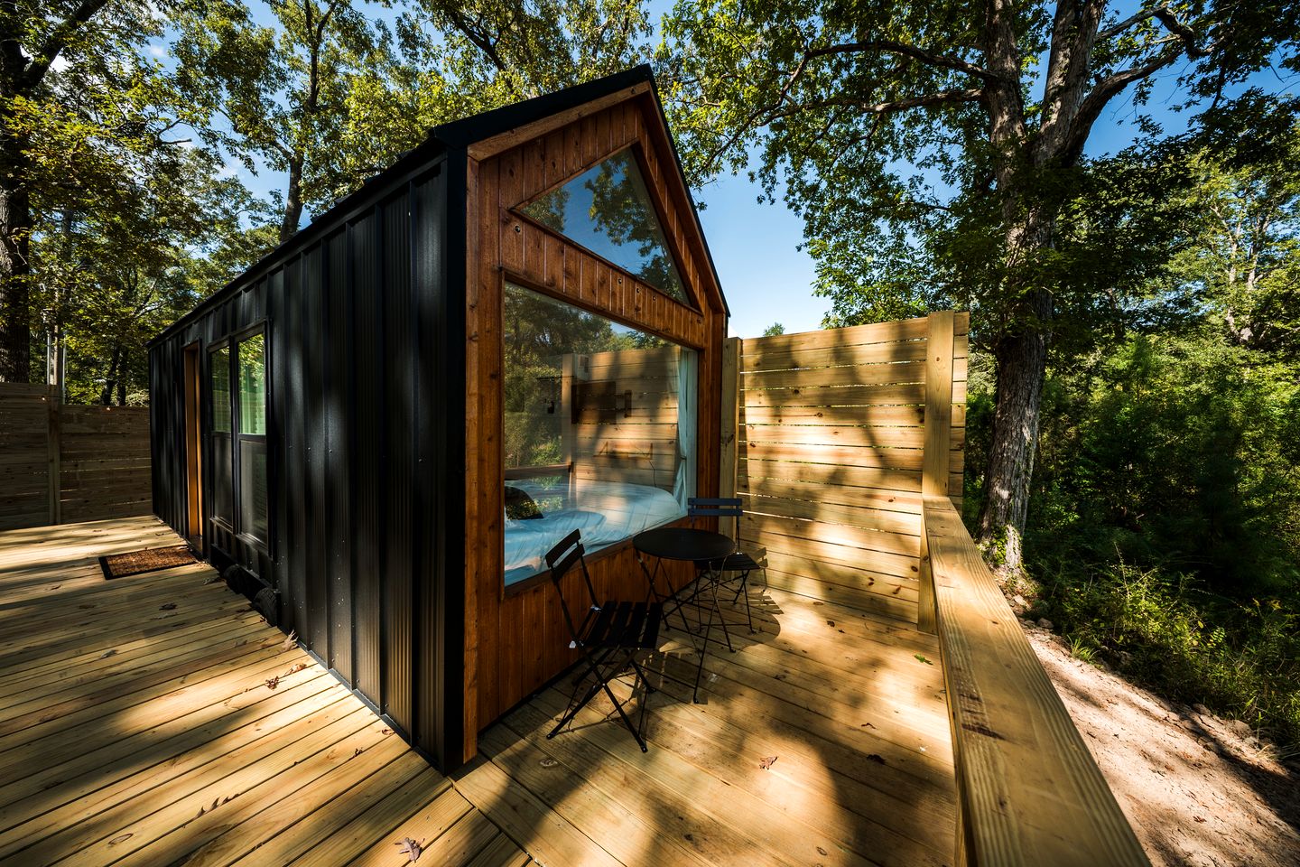 Secluded Tiny Home with Hot Tub, Sauna & Fire Pit near Lake Livingston in Coldspring, Texas